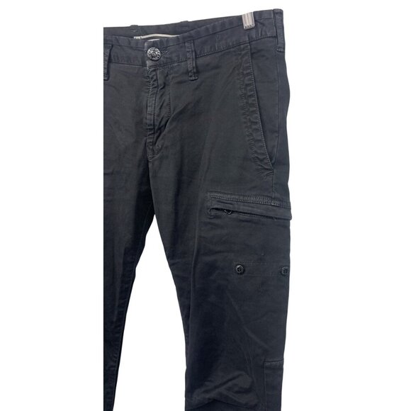 Stone Island Pants Size 29 x 33 Utility Mens Cargo Black Stretch Tapered EUC - Picture 3 of 13